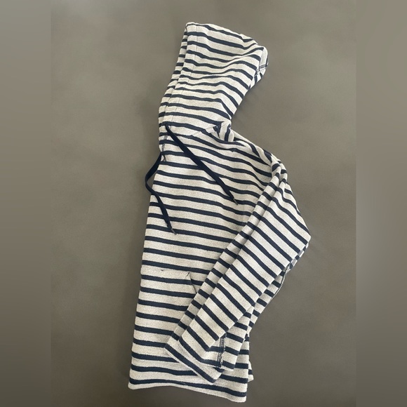 Alexander Wang Stripe French Terry Hooded Sweatshirt in Ink/Ivory XS - Picture 10 of 12